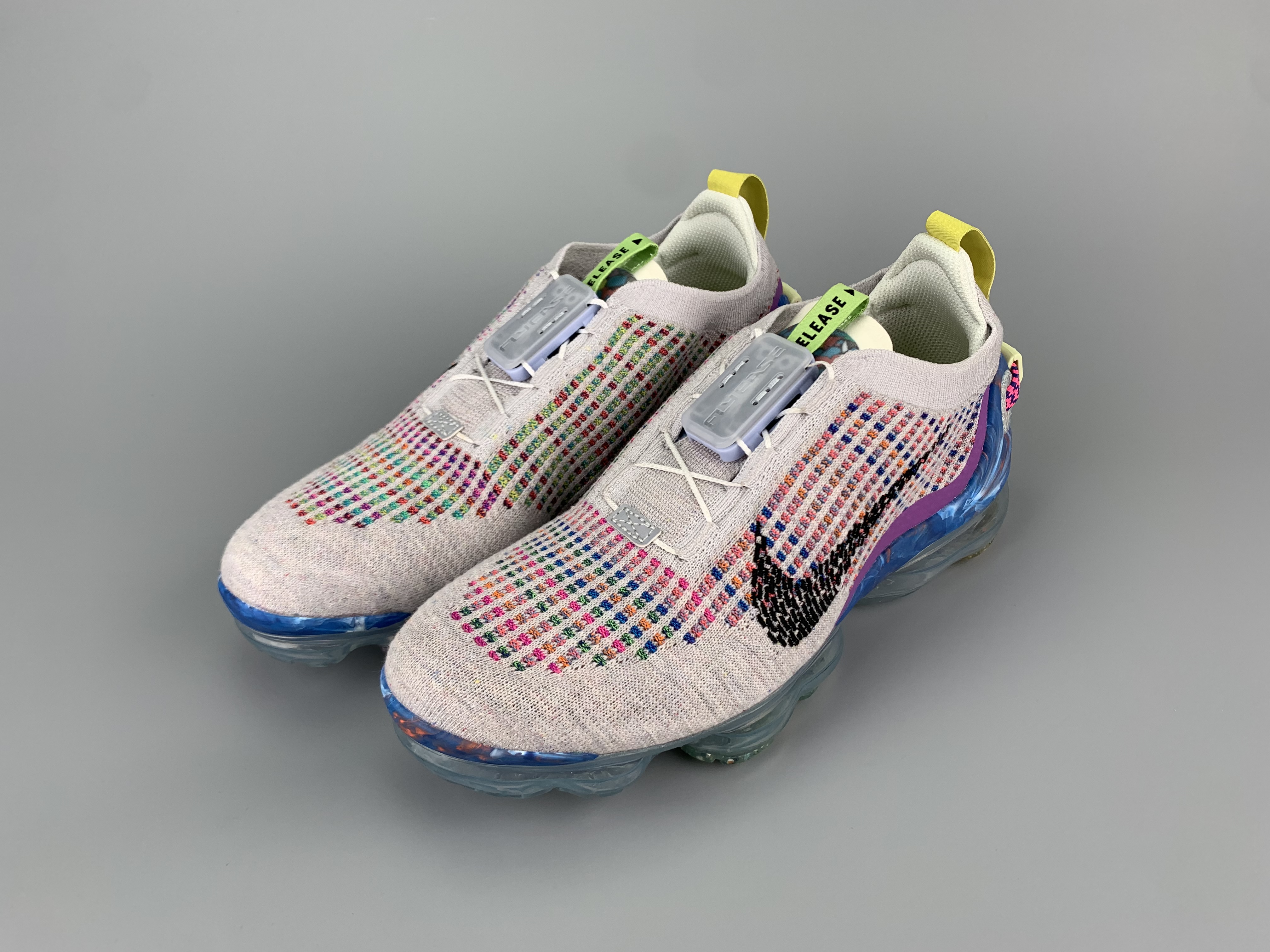 New Women Nike VaporMax 2020 Grey Purple Black Yellow Shoes - Click Image to Close